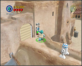 First you have to find 3 carrots that appear after destroying certain objects around the first area - Mos Eisley Spaceport - Freeplay Mode - Episode IV - LEGO Star Wars II: The Original Trilogy - Game Guide and Walkthrough