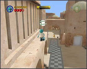 Once again you have to collect 3 objects in order for the minikit to appear - Mos Eisley Spaceport - Freeplay Mode - Episode IV - LEGO Star Wars II: The Original Trilogy - Game Guide and Walkthrough