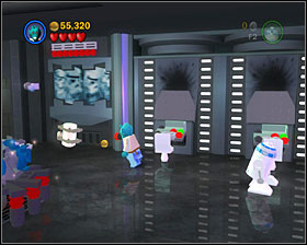 In the room shown on the screenshot destroy all the computers - Rescue the Princess - Freeplay Mode - Episode IV - LEGO Star Wars II: The Original Trilogy - Game Guide and Walkthrough