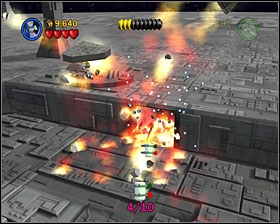 Destroy the blue wall on the right side of the first section - Rebel Attack - Freeplay Mode - Episode IV - LEGO Star Wars II: The Original Trilogy - Game Guide and Walkthrough