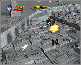 At the beginning of the second to last section there's another turnstile - Rebel Attack - Freeplay Mode - Episode IV - LEGO Star Wars II: The Original Trilogy - Game Guide and Walkthrough