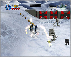 To the left of your starting location there's a TIE Fighter area - Hoth Battle - Freeplay Mode - Episode V - LEGO Star Wars II: The Original Trilogy - Game Guide and Walkthrough