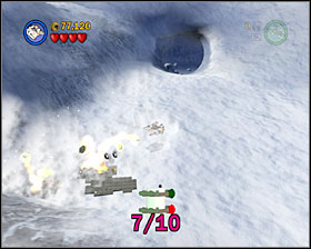 In the same area as #6 reach the other end of the tunnel and destroy a pile of snow in there - Hoth Battle - Freeplay Mode - Episode V - LEGO Star Wars II: The Original Trilogy - Game Guide and Walkthrough