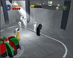 In the room with a carriage, just double jump toward the right wall - Escape from Echo Base - Freeplay Mode - Episode V - LEGO Star Wars II: The Original Trilogy - Game Guide and Walkthrough