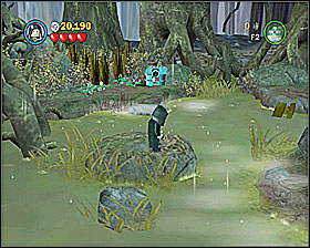 In the first section, when you're near the R2 panel by the swamp, jump to the isle shown on the screenshot, then jump right - Dagobah - Freeplay Mode - Episode V - LEGO Star Wars II: The Original Trilogy - Game Guide and Walkthrough
