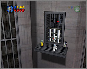 Use the detonator to blow up the grid at the right side of the first room (you can reach it as R2) - Cloud City Trap - Freeplay Mode - Episode V - LEGO Star Wars II: The Original Trilogy - Game Guide and Walkthrough