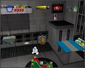 In the second Vader fight area, there's a tunnel that can be used by a small character - Cloud City Trap - Freeplay Mode - Episode V - LEGO Star Wars II: The Original Trilogy - Game Guide and Walkthrough