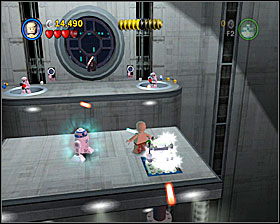 Hit the corner of the platform you're standing on when fighting Vader for the third time - Cloud City Trap - Freeplay Mode - Episode V - LEGO Star Wars II: The Original Trilogy - Game Guide and Walkthrough