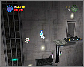 At the end of the same section as #4, use R2 to reach the next one - Cloud City Trap - Freeplay Mode - Episode V - LEGO Star Wars II: The Original Trilogy - Game Guide and Walkthrough