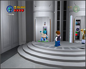 Use the bounty hunter elevator near #5, then destroy all the plants - Betrayal Over Bespin - Freeplay Mode - Episode V - LEGO Star Wars II: The Original Trilogy - Game Guide and Walkthrough