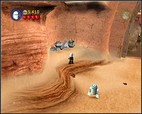 As a bounty hunter blow up a pile of junk left of your starting location - Jabba's Palace - Freeplay Mode - Episode VI - LEGO Star Wars II: The Original Trilogy - Game Guide and Walkthrough