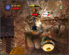While fighting Rancor build a grapple point and use it to reach the minikit - Jabba's Palace - Freeplay Mode - Episode VI - LEGO Star Wars II: The Original Trilogy - Game Guide and Walkthrough