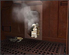 In the last room of the Sandcrawler, just where you opened the exit as Obi-Wan in the Story Mode. Destroy the barrels to the right, Ben is right behind them. - Bounty Hunter Missions - Misc - LEGO Star Wars II: The Original Trilogy - Game Guide and Walkthrough