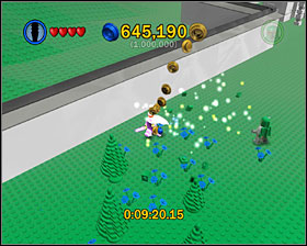By walking around the lawn near the left end of the map you make flowers appear - Bonus Features - Misc - LEGO Star Wars II: The Original Trilogy - Game Guide and Walkthrough