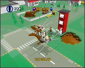 Around the place shown on the screenshot you'll find parts of a flying machine that you need to build - Bonus Features - Misc - LEGO Star Wars II: The Original Trilogy - Game Guide and Walkthrough