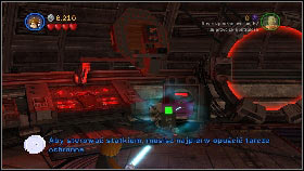 Afterwards use Padme's grappling hook on the grapple points [1] found above the two containers you were cutting just a moment ago - General Grievous - p. 4 - Story mode - LEGO Star Wars III: The Clone Wars - Game Guide and Walkthrough