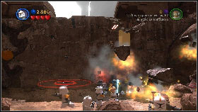 Choose the soldier with a bazooka and use it to destroy the silver pillars on the left [1] - Asajj Ventress - p. 5 - Story mode - LEGO Star Wars III: The Clone Wars - Game Guide and Walkthrough