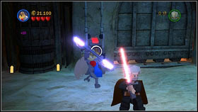 After beginning the level go right and destroy two mechanisms on both sides on the broken gate [1] - Castle of Doom - Extra missions - LEGO Star Wars III: The Clone Wars - Game Guide and Walkthrough