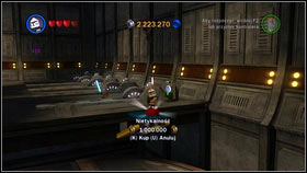 Choose whichever clone character and head to the vehicle in the middle of the hangar [M2 - Red Bricks - Separatist Ship - Other - LEGO Star Wars III: The Clone Wars - Game Guide and Walkthrough