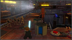 Fly there, push the button and activate the panel [1] - Bounty Hunter Missions - p. 1 - Other - LEGO Star Wars III: The Clone Wars - Game Guide and Walkthrough