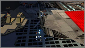 On the left side of the location you will find a narrow orange passage [1] - Bounty Hunter Missions - p. 1 - Other - LEGO Star Wars III: The Clone Wars - Game Guide and Walkthrough