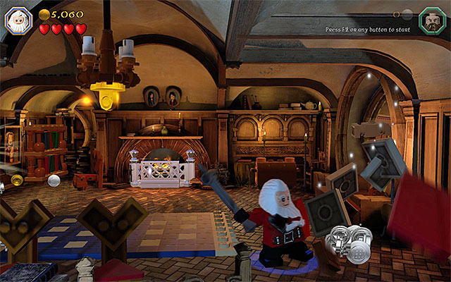 It is a good idea to start the exploration of each new location by destroying the objects - 3. Interaction with the environment - LEGO The Hobbit in 10 Easy Steps - LEGO The Hobbit - Game Guide and Walkthrough