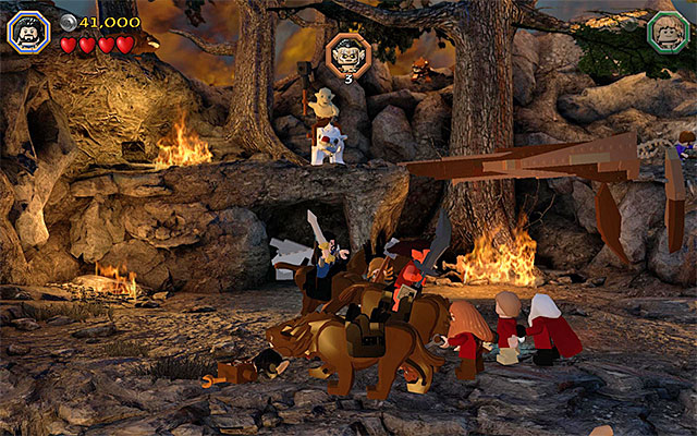 You can mount wargs and deal with the enemies this way - 4. Enemies and other dangers - LEGO The Hobbit in 10 Easy Steps - LEGO The Hobbit - Game Guide and Walkthrough