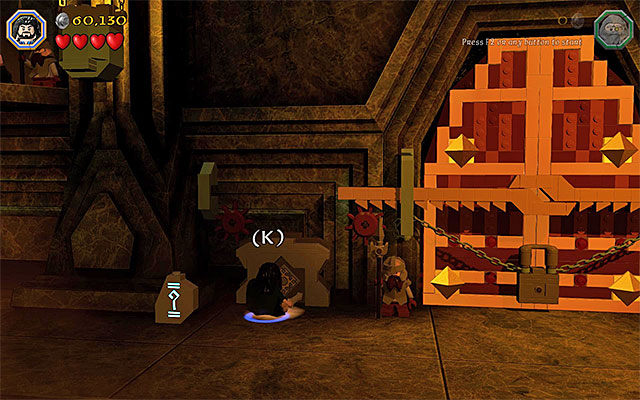 Ignore the anvil for a moment and start smashing the objects in this location - Stage 1 (Greatest Kingdom in Middle-Earth): Inside the Lonely Mountain - Walkthrough - LEGO The Hobbit - Game Guide and Walkthrough