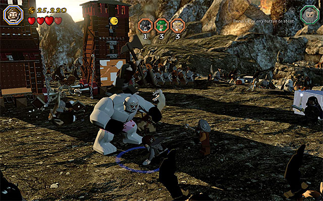 As you have probably noticed, the two new orcs are wearing gold armors - Stage 3 (Azog the Defiler): The battle with the Orcs - Walkthrough - LEGO The Hobbit - Game Guide and Walkthrough