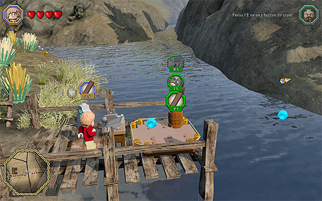 Select the supplies and build the bridge with them - Middle-Earth: Reach Troll Dwellings - Walkthrough - LEGO The Hobbit - Game Guide and Walkthrough