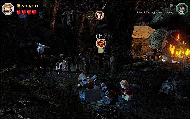 Hit the target with marbles - Stage 4 (Roast Mutton): Free the horses - Walkthrough - LEGO The Hobbit - Game Guide and Walkthrough