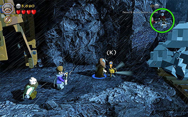 The knob that you are looking for - Stage 6 (Over Hill and Under Hill): The way through the pass - Walkthrough - LEGO The Hobbit - Game Guide and Walkthrough