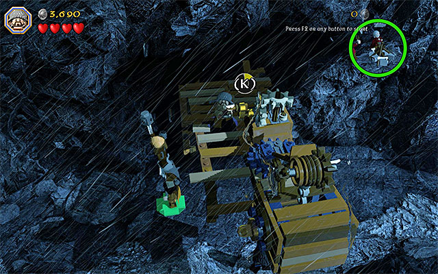 The place where you use the knob - Stage 6 (Over Hill and Under Hill): The way through the pass - Walkthrough - LEGO The Hobbit - Game Guide and Walkthrough