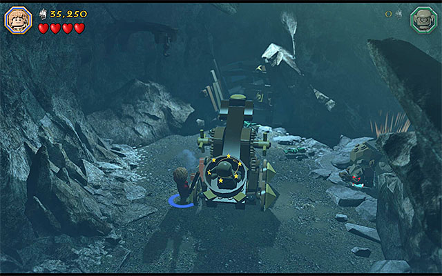 As for the supplied named above, you could find all of them during the exploration of the cave, assuming that you have been destroying the objects meticulously - Stage 7 (Goblin-town): Cooperation with a goblin - Walkthrough - LEGO The Hobbit - Game Guide and Walkthrough