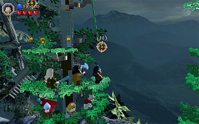 Use Kilis bow - Stage 8 (Out of the Frying Pan...): Escape the orcs - Walkthrough - LEGO The Hobbit - Game Guide and Walkthrough
