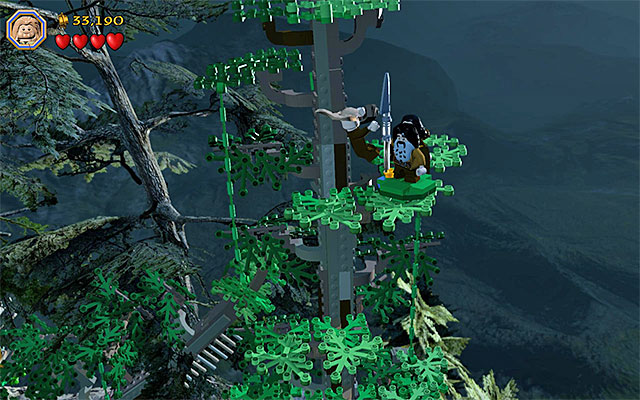 Climb onto Bifur - Stage 8 (Out of the Frying Pan...): Escape the orcs - Walkthrough - LEGO The Hobbit - Game Guide and Walkthrough
