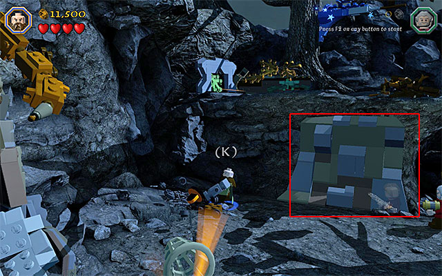Turn your interest to the heap of blocks shown in the above screenshot - Stage 8 (Out of the Frying Pan...): Escape the orcs - Walkthrough - LEGO The Hobbit - Game Guide and Walkthrough