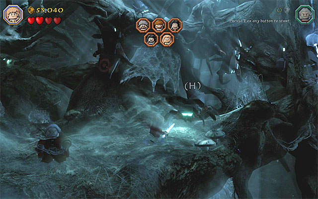 In the spider cave, you need to rescue five allies - Stage 10 (Flies and Spiders): The spider cave - Walkthrough - LEGO The Hobbit - Game Guide and Walkthrough
