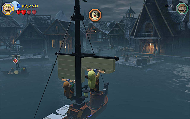 You need to set sails, thanks to Buddy-Up - Stage 12 (A Warm Welcome): The battle with Bolg - Walkthrough - LEGO The Hobbit - Game Guide and Walkthrough