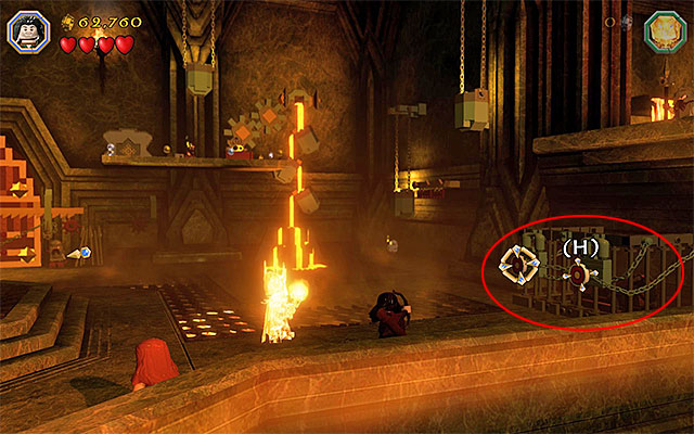 Use the bow twice and, as Sauron, reach the collectible - Stage 1 (Greatest Kingdom in Middle-Earth) - Main Stages - Collectibles - LEGO The Hobbit - Game Guide and Walkthrough