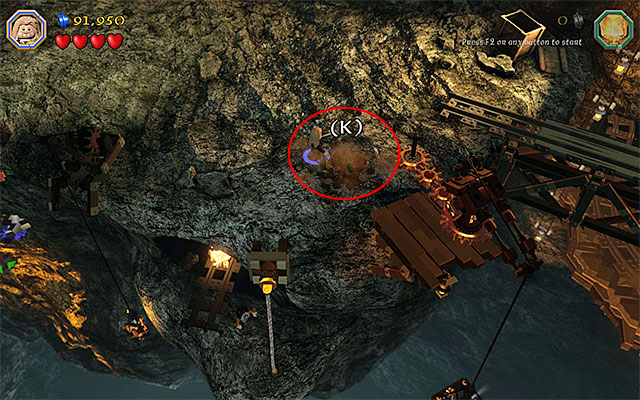 The spot where you need to use the spade - Stage 1 (Greatest Kingdom in Middle-Earth) - Main Stages - Collectibles - LEGO The Hobbit - Game Guide and Walkthrough