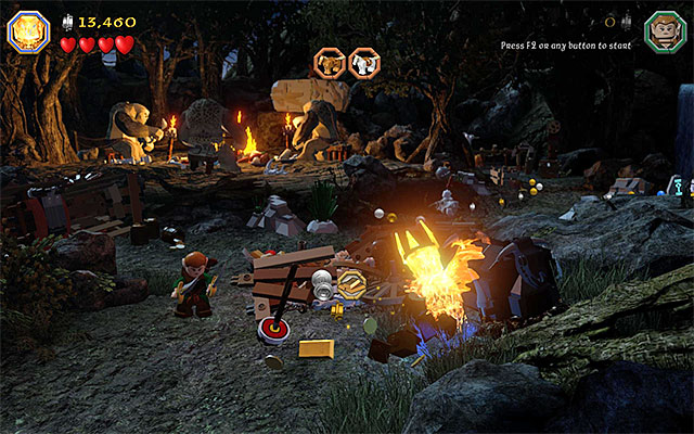 Use Saurons blade - Stage 4 (Roast Mutton) - Main Stages - Collectibles - LEGO The Hobbit - Game Guide and Walkthrough