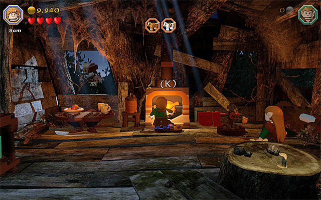 The spot where you use Sams ability - Stage 4 (Roast Mutton) - Main Stages - Collectibles - LEGO The Hobbit - Game Guide and Walkthrough