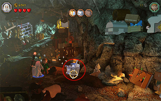 The object the t you need to use Sarumans staff on - Stage 5 (The Troll Hoard) - Main Stages - Collectibles - LEGO The Hobbit - Game Guide and Walkthrough