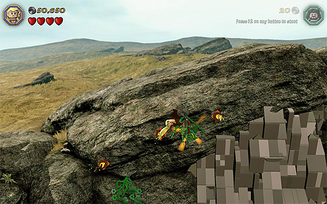 You need to reach the successive arrows, stuck in the wall, as elf - Stage 5 (The Troll Hoard) - Main Stages - Collectibles - LEGO The Hobbit - Game Guide and Walkthrough