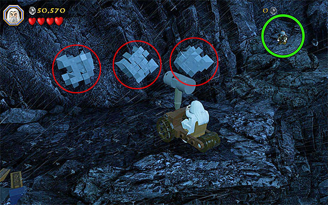 After you have smashed the chest, hold down the building key/button, thanks to which you will build an unique vehicle - Stage 6 (Over Hill and Under Hill) - Main Stages - Collectibles - LEGO The Hobbit - Game Guide and Walkthrough