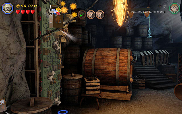 Use goblins ability - Stage 11 (Barrels Out of Bond) - Main Stages - Collectibles - LEGO The Hobbit - Game Guide and Walkthrough