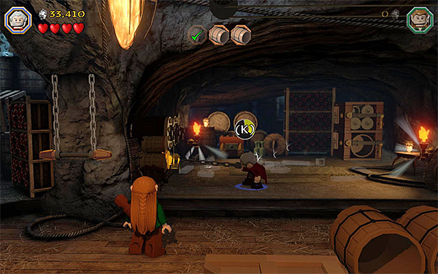 The catch and the chest are in the middle part of the cellar - Stage 11 (Barrels Out of Bond) - Main Stages - Collectibles - LEGO The Hobbit - Game Guide and Walkthrough