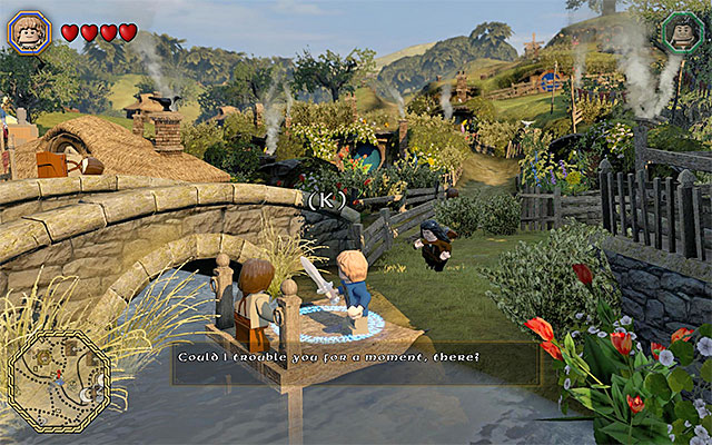 An example location, where you start a mission - Introduction - Middle Earth - Side missions - LEGO The Hobbit - Game Guide and Walkthrough