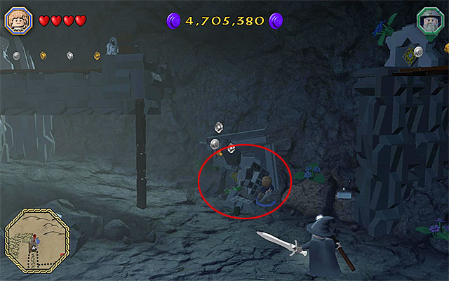 Now, locate the rocks marked in the above screenshot - Schematics locations (1-8) - Middle Earth - Schematics - LEGO The Hobbit - Game Guide and Walkthrough